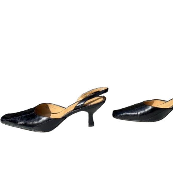 LIZ Claiborne Flex Black Alligator Slingback Pumps 9.5M - Picture 3 of 5